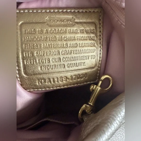 Coach Gold Audrey Leather Andie Cinch Cinched Tote